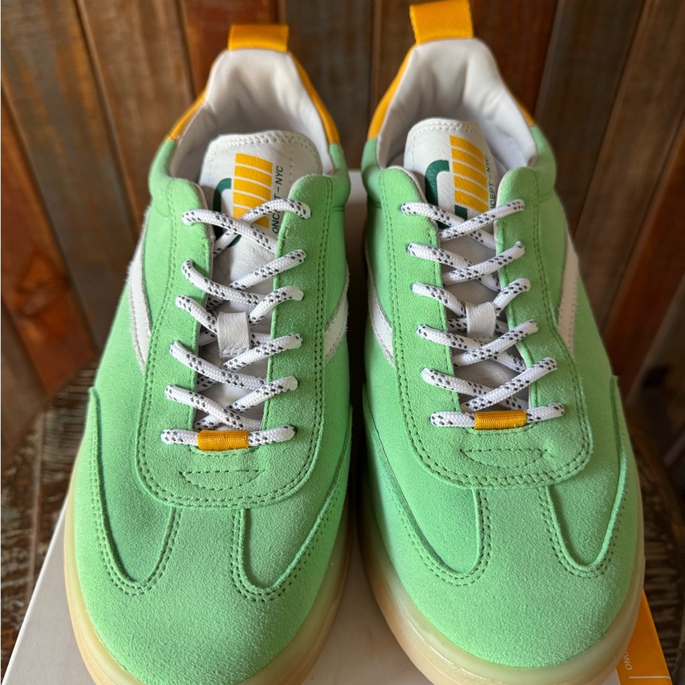 Women's Oncept Green and Yellow Athletic Shoes - Size 7.5 with box and tote. - Picture 3 of 9